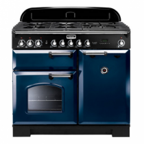 Cuisinière mixte 100cm Falcon Classic Deluxe Bleu Roi Chromé CDL100DFRB/C-EU 3 fours électriques / 5 foyers gaz
