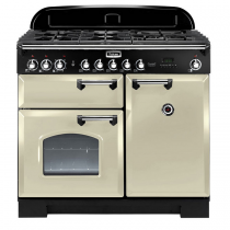 Cuisinière mixte 100cm Falcon Classic Deluxe Crème Chromé CDL100DFCR/C-EU 3 fours électriques / 5 foyers gaz