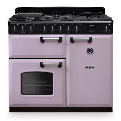 Cuisini�re mixte 100cm Falcon Classic Deluxe NGC Parme chrom� CLDL100DFPHTH/CM-E1 3 fours �lectriques / 5 foyers gaz