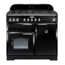 Cuisinière mixte 100cm Falcon Classic Deluxe Noir Chromé CDL100DFBL/C-EU 3 fours électriques / 5 foyers gaz