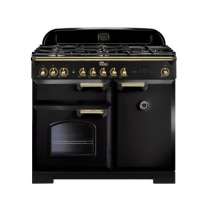 Cuisinière mixte 100cm Falcon Classic Deluxe Noir Laiton CDL100DFBL/B-EU 3 fours électriques / 5 foyers gaz