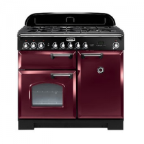 Cuisinière mixte 100cm Falcon Classic Deluxe Rouge Airelle Chromé CDL100DFCY/C-EU 3 fours électriques / 5 foyers gaz