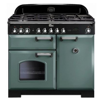 Cuisinière mixte 100cm Falcon Classic Deluxe Vert Minéral Chromé CDL100DFMG/C-EU 3 fours électriques / 5 foyers gaz