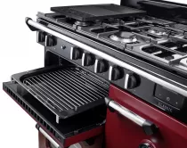 Cuisini&egrave;re mixte 100cm Falcon Classic NGC Noir Chrom&eacute; CL100DFPGBL/CM-E1 3 fours &eacute;lectriques / 5 foyers gaz