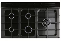 Cuisini&egrave;re mixte 100cm Falcon Classic NGC Noir Chrom&eacute; CL100DFPGBL/CM-E1 3 fours &eacute;lectriques / 5 foyers gaz