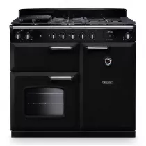 Cuisini&egrave;re mixte 100cm Falcon Classic NGC Noir Chrom&eacute; CL100DFPGBL/CM-E1 3 fours &eacute;lectriques / 5 foyers gaz