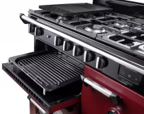 Cuisini&egrave;re mixte 100cm Falcon Classic NGC Noir Chrom&eacute; CL100DFPGBL/CM-E1 3 fours &eacute;lectriques / 5 foyers gaz