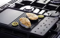 Cuisini&egrave;re mixte 100cm Falcon Classic NGC Noir Chrom&eacute; CL100DFPGBL/CM-E1 3 fours &eacute;lectriques / 5 foyers gaz