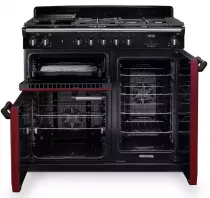 Cuisini&egrave;re mixte 100cm Falcon Classic NGC Noir Chrom&eacute; CL100DFPGBL/CM-E1 3 fours &eacute;lectriques / 5 foyers gaz