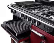 Cuisini&egrave;re mixte 100cm Falcon Classic NGC Noir Chrom&eacute; CL100DFPGBL/CM-E1 3 fours &eacute;lectriques / 5 foyers gaz