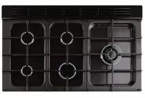 Cuisini&egrave;re mixte 100cm Falcon Classic NGC Noir Chrom&eacute; CL100DFPGBL/CM-E1 3 fours &eacute;lectriques / 5 foyers gaz