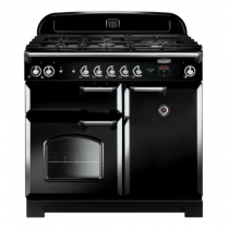 Cuisinière mixte 100cm Falcon New Classic Noir Chromé CLA100DFBL/C-EU 3 fours électriques / 5 foyers gaz