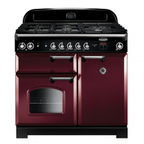 Cuisinière mixte 100cm Falcon New Classic Rouge Airelle Chromé CLA100DFCY/C-EU 3 fours électriques / 5 foyers gaz