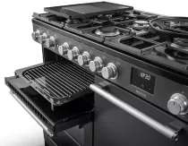 Cuisini&egrave;re mixte 100cm Falcon Nexus Ardoise Chrom&eacute; NEX100DFPSLT/CM-E1 3 fours &eacute;lectriques / 5 foyers gaz
