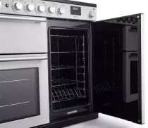 Cuisini&egrave;re mixte 100cm Falcon Nexus Inox Chrom&eacute; NEX100EISTST/CM-E1 3 fours &eacute;lectriques / 5 foyers induction 