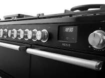 Cuisini&egrave;re mixte 100cm Falcon Nexus Noir Chrom&eacute; NEX100DFPGBL/CM-E1 3 fours &eacute;lectriques / 5 foyers gaz