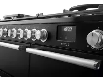Cuisini&egrave;re mixte 100cm Falcon Nexus Noir Chrom&eacute; NEX100DFPGBL/CM-E1 3 fours &eacute;lectriques / 5 foyers gaz