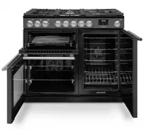 Cuisini&egrave;re mixte 100cm Falcon Nexus Noir Chrom&eacute; NEX100DFPGBL/CM-E1 3 fours &eacute;lectriques / 5 foyers gaz