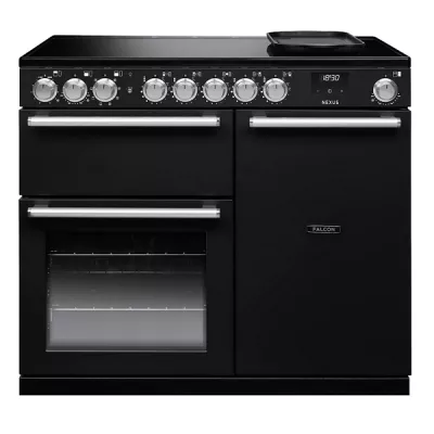 Cuisini�re mixte 100cm Falcon Nexus Noir Chrom� NEX100EIPGBL/CM-E1 3 fours �lectriques / 5 foyers induction 