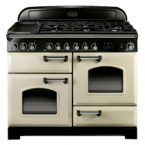 Cuisinière mixte 110cm Falcon Classic Deluxe Crème Chromé CDL110DFCR/C-EU 3 fours / 5 foyers gaz + 2 vitrocéramiques