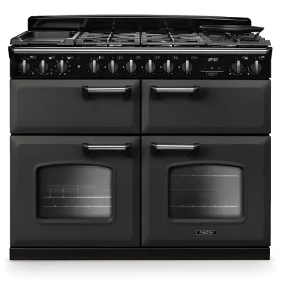 Cuisini�re mixte 110cm Falcon Classic Deluxe NGC Ardoise chrom� CLDLB110DFPSLT/CM-E1 3 fours / 5 foyers gaz + 2 vitro