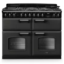 Cuisini&egrave;re mixte 110cm Falcon Classic Deluxe NGC Ardoise chrom&eacute; CLDLB110DFPSLT/CM-E1 3 fours / 5 foyers gaz + 2 vitro