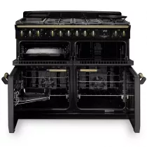 Cuisini&egrave;re mixte 110cm Falcon Classic Deluxe NGC Ardoise laiton antique CLDLB110DFPSLT/AB-E1 3 fours / 5 foyers gaz + 2 vitro