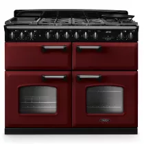 Cuisini&egrave;re mixte 110cm Falcon Classic Deluxe NGC Bordeaux chrom&eacute; CLDLB110DFPBOR/CM-E1 3 fours / 5 foyers gaz + 2 vitro