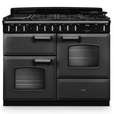 Cuisini�re mixte 110cm Falcon Classic Deluxe NGC OC Ardoise chrom� CLDLO110DFPSLT/CM-E1 3 fours / 5 gaz + 2 vitro