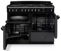 Cuisini&egrave;re mixte 110cm Falcon Classic Deluxe NGC OC Ardoise laiton antique CLDLO110DFPSLT/AB-E1 3 fours / 5 gaz + 2 vitro