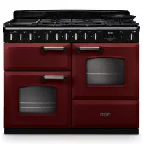 Cuisini&egrave;re mixte 110cm Falcon Classic Deluxe NGC OC Bordeaux chrom&eacute; CLDLO110DFPBOR/CM-E1 3 fours / 5 gaz + 2 vitro