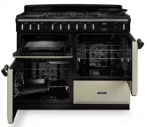 Cuisini&egrave;re mixte 110cm Falcon Classic Deluxe NGC OC Cr&egrave;me pastel laiton antique CLDLO110DFPPCR/AB-E1 3 fours / 5 gaz + 2 vitro