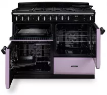 Cuisini&egrave;re mixte 110cm Falcon Classic Deluxe NGC OC Parme laiton antique CLDLO110DFPHTH/AB-E1 3 fours / 5 gaz + 2 vitro