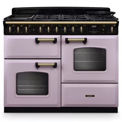 Cuisini�re mixte 110cm Falcon Classic Deluxe NGC OC Parme laiton antique CLDLO110DFPHTH/AB-E1 3 fours / 5 gaz + 2 vitro