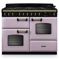 Cuisini&egrave;re mixte 110cm Falcon Classic Deluxe NGC OC Parme laiton antique CLDLO110DFPHTH/AB-E1 3 fours / 5 gaz + 2 vitro