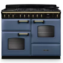 Cuisini&egrave;re mixte 110cm Falcon Classic Deluxe NGC OC Roche bleue laiton antique CLDLO110DFPSTB/AB-E1 3 fours / 5 gaz + 2 vitro