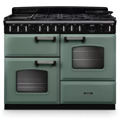 Cuisini�re mixte 110cm Falcon Classic Deluxe NGC OC Vert min�ral chrom� CLDLO110DFPMGR/CM-E1 3 fours / 5 gaz + 2 vitro