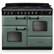 Cuisini&egrave;re mixte 110cm Falcon Classic Deluxe NGC OC Vert min&eacute;ral chrom&eacute; CLDLO110DFPMGR/CM-E1 3 fours / 5 gaz + 2 vitro