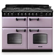 Cuisini&egrave;re mixte 110cm Falcon Classic Deluxe NGC Parme chrom&eacute; CLDLB110DFPHTH/CM-E1 3 fours / 5 foyers gaz + 2 vitro