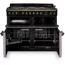 Cuisini&egrave;re mixte 110cm Falcon Classic Deluxe NGC Parme laiton antique CLDLB110DFPHTH/AB-E1 3 fours / 5 foyers gaz + 2 vitro