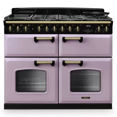 Cuisini�re mixte 110cm Falcon Classic Deluxe NGC Parme laiton antique CLDLB110DFPHTH/AB-E1 3 fours / 5 foyers gaz + 2 vitro
