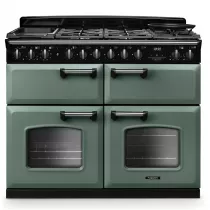 Cuisini&egrave;re mixte 110cm Falcon Classic Deluxe NGC Vert min&eacute;ral chrom&eacute; CLDLB110DFPMGR/CM-E1 3 fours / 5 foyers gaz + 2 vitro