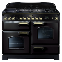 Cuisinière mixte 110cm Falcon Classic Deluxe Noir Laiton CDL110DFBL/B-EU 3 fours / 5 foyers gaz + 2 vitrocéramiques