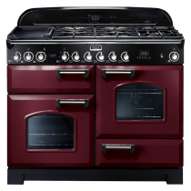 Cuisinière mixte 110cm Falcon Classic Deluxe Rouge Airelle Chromé CDL110DFCY/C-EU 3 fours / 5 foyers gaz + 2 vitrocéramiques