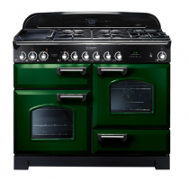 Cuisinière mixte 110cm Falcon Classic Deluxe Vert Anglais Chromé CDL110DFRG/C-EU 3 fours / 5 foyers gaz + 2 vitrocéramiques