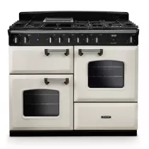 Cuisini&egrave;re mixte 110cm Falcon Classic NGC Cr&egrave;me pastel Chrom&eacute; CLO110DFPPCR/CM-E1 3 fours &eacute;lectriques / 6 foyers gaz
