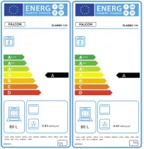 Cuisini&egrave;re mixte 110cm Falcon Classic NGC Noir Chrom&eacute; CLO110DFPGBL/CM-E1 3 fours &eacute;lectriques / 6 foyers gaz