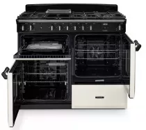 Cuisini&egrave;re mixte 110cm Falcon Classic NGC Noir Chrom&eacute; CLO110DFPGBL/CM-E1 3 fours &eacute;lectriques / 6 foyers gaz