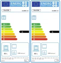 Cuisini&egrave;re mixte 110cm Falcon Classic NGC Noir Chrom&eacute; CLO110DFPGBL/CM-E1 3 fours &eacute;lectriques / 6 foyers gaz