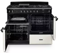 Cuisini&egrave;re mixte 110cm Falcon Classic NGC Noir Chrom&eacute; CLO110DFPGBL/CM-E1 3 fours &eacute;lectriques / 6 foyers gaz